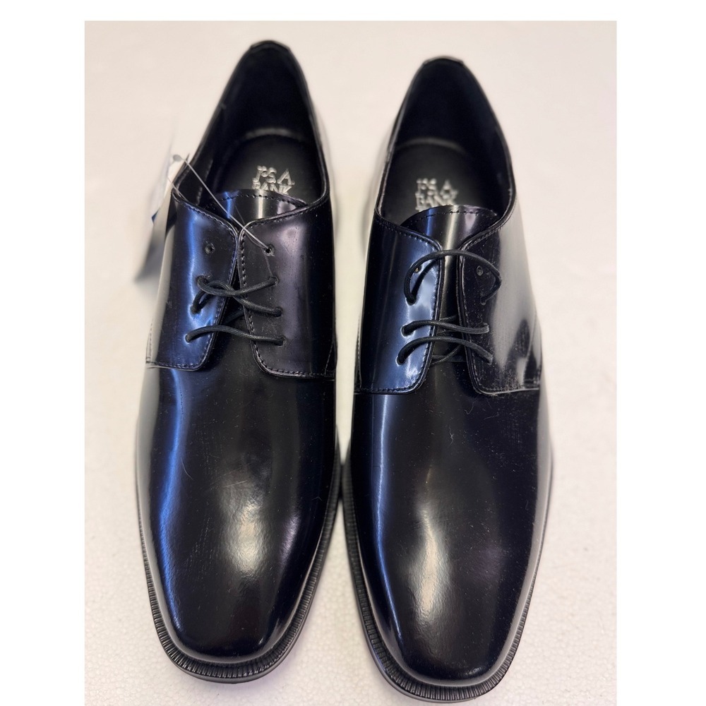 Jos. A. Bank Mens Black Leather Plain Toe Derby Dress Shoes NWT
